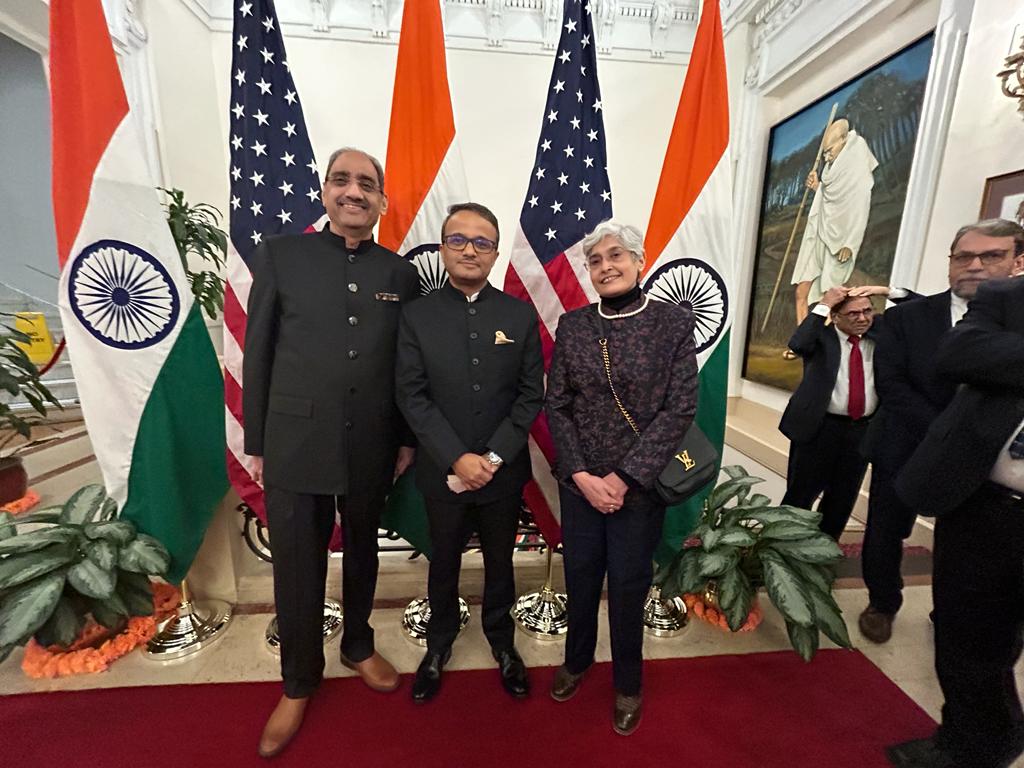 Dr. Vikram Dogra & Nalini Dogra at Indian Embassy