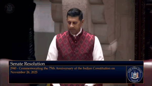 Dr. Vikram Dogra participates in the Senate resolution in the honor of the 75th Anniversary of the Indian Constitution