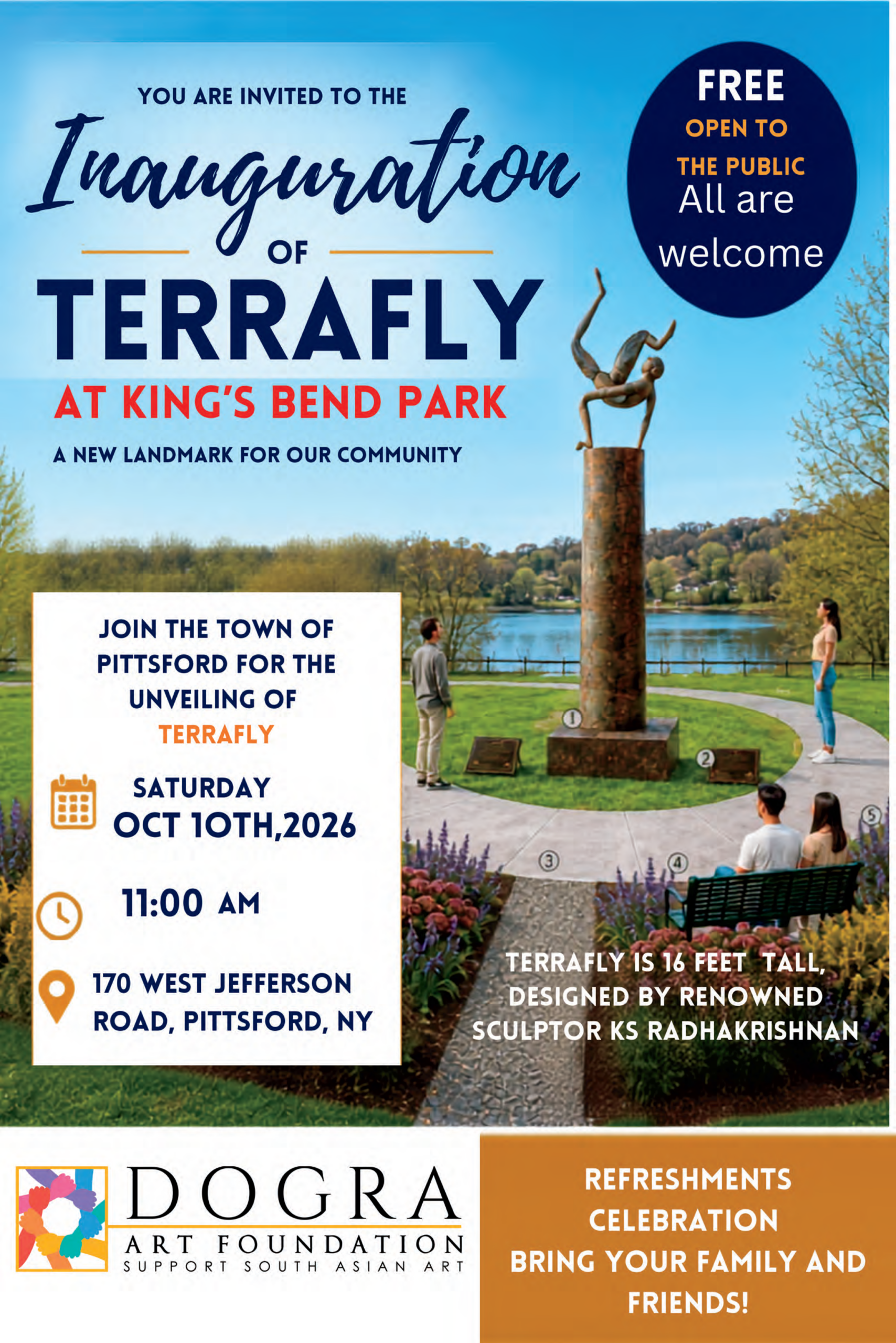 Saturday, October 10, 2026, 170 West Jefferson Road, Pittsford, NY 11:00 AM